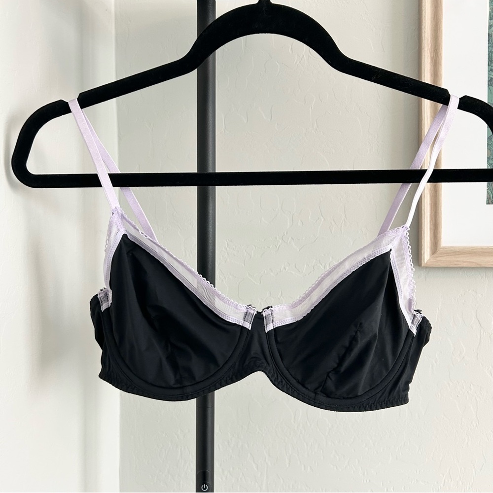 Savage X Fenty Unlined Bra | Soft Microfiber Black Bra | Size Medium 36B